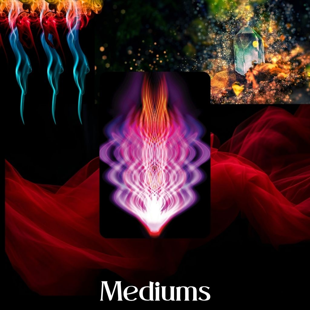 Psychic medium in Canada performing a reading with tarot cards and crystals